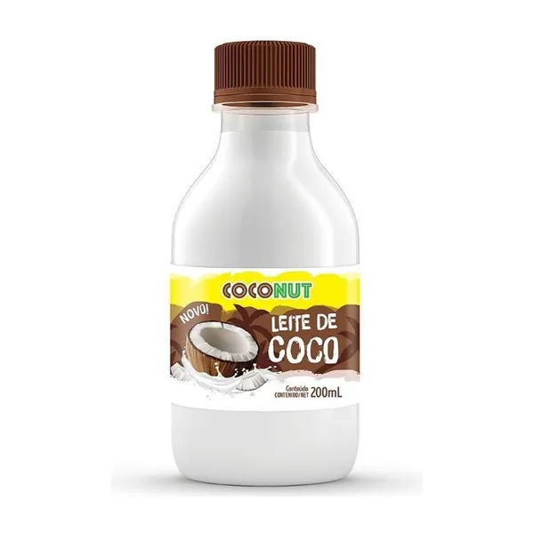 Garrafa de 200 mL do Leite de Coco, da Coconut